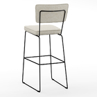 Kit 03 Banquetas Alta Cozinha Sala De Jantar Base Aço Fixa Al