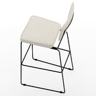 Kit 03 Banquetas Alta Cozinha Sala De Jantar Base Aço Fixa Al