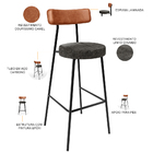 Kit 03 Banquetas Alta Cozinha Sala De Jantar Milão L02 Courís