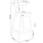 Kit 03 Banquetas Alta Cozinha Sala Jantar Aço Milão L02 Courí