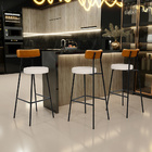 Kit 03 Banquetas Alta Cozinha Sala Jantar Aço Milão L02 Courí