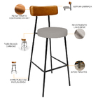 Kit 03 Banquetas Alta Cozinha Sala Jantar Aço Milão L02 Courí