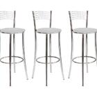 Kit 03 Banquetas Alta Gabi Cromado Bq11c Hks Milani Store