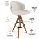 Kit 03 Banquetas Alta Giratória Bar Cozinha Sala De Jantar Ba