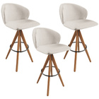 Kit 03 Banquetas Alta Giratória Bar Cozinha Sala De Jantar Ba