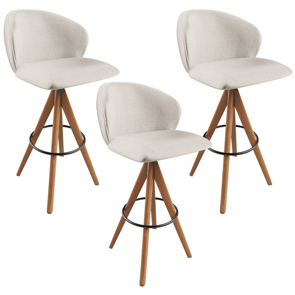 Kit 03 Banquetas Alta Giratória Bar Cozinha Sala De Jantar Ba