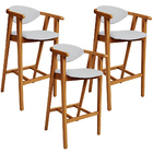 Kit 03 Banquetas Alta Para Cozinha Bancada Bar Sala De Jantar