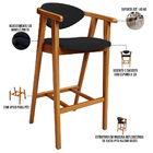 Kit 03 Banquetas Alta Para Cozinha Bancada Bar Sala De Jantar