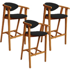 Kit 03 Banquetas Alta Para Cozinha Bancada Bar Sala De Jantar