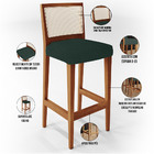 Kit 03 Banquetas Alta Para Cozinha Encosto Em Tela Branco Zio