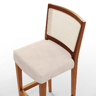 Kit 03 Banquetas Alta Para Cozinha Encosto Em Tela Branco Zio