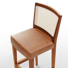 Kit 03 Banquetas Alta Para Cozinha Encosto Em Tela Branco Zio