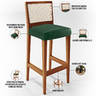 Kit 03 Banquetas Alta Para Cozinha Encosto Em Tela Branco Zio