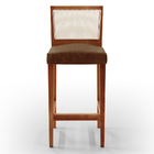 Kit 03 Banquetas Alta Para Cozinha Encosto Em Tela Branco Zio