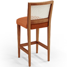 Kit 03 Banquetas Alta Para Cozinha Encosto Em Tela Branco Zio