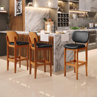 Kit 03 Banquetas Alta Para Cozinha Madeira Fixa Betta L02 Imb