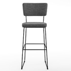 Kit 03 Banquetas Alta Para Cozinha Sala Base Em Aço Fixa Alla