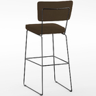 Kit 03 Banquetas Alta Para Cozinha Sala De Jantar Base Em Aço