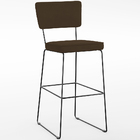 Kit 03 Banquetas Alta Para Cozinha Sala De Jantar Base Em Aço