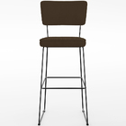 Kit 03 Banquetas Alta Para Cozinha Sala De Jantar Base Em Aço