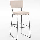 Kit 03 Banquetas Alta Para Cozinha Sala De Jantar Base Em Aço