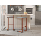 Kit 03 Banquetas Alta Para Cozinha Sala De Jantar Hanna L02 B