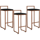 Kit 03 Banquetas Alta Para Cozinha Sala De Jantar Hanna L02 B