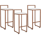 Kit 03 Banquetas Alta Para Cozinha Sala De Jantar Hanna L02 B