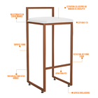 Kit 03 Banquetas Alta Para Cozinha Sala De Jantar Hanna L02 B