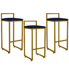 Kit 03 Banquetas Alta Para Cozinha Sala De Jantar Hanna L02 D