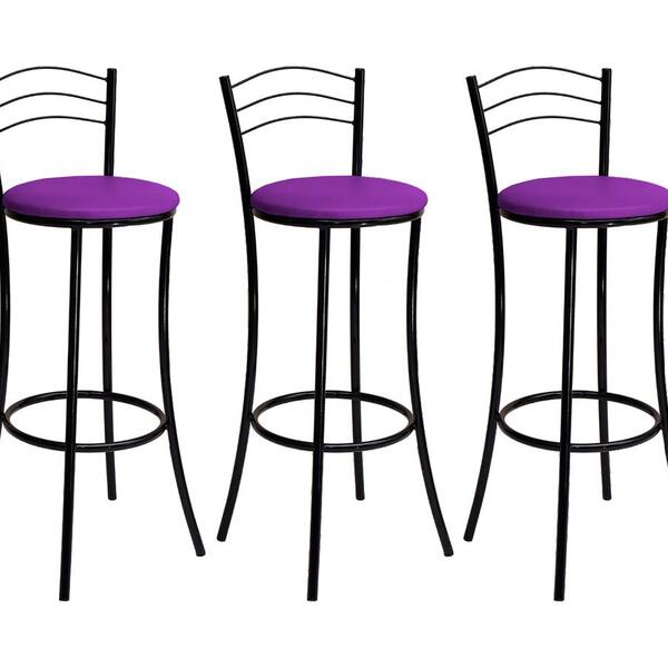 Kit 03 Banquetas Alta Stell Bq10 Hks Milani Store