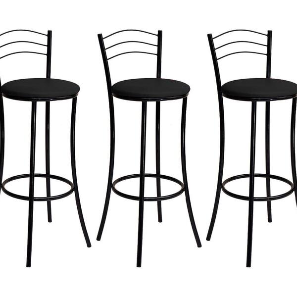 Kit 03 Banquetas Alta Stell Bq10 Hks Milani Store