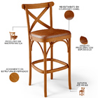 Kit 03 Banquetas Altas Cozinha Bancada Bar Sala Jantar Estofa