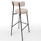 Kit 03 Banquetas Altas Cozinha Bar Sala De Jantar Em Aço Milã