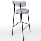 Kit 03 Banquetas Altas Cozinha Bar Sala De Jantar Em Aço Milã