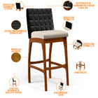 Kit 03 Banquetas Altas Cozinha Sala De Jantar Fixa Mila L02 C