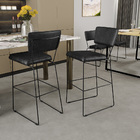 Kit 03 Banquetas Altas Cozinha Sala Jantar Base Em Aço Fixa A