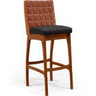 Kit 03 Banquetas Altas Cozinha Sala Jantar Fixa Mila L02 Cour