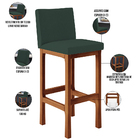 Kit 03 Banquetas Altas Para Cozinha Sala De Jantar Fixa Alya