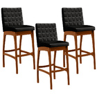 Kit 03 Banquetas Altas Para Cozinha Sala De Jantar Fixa Mila