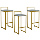 Kit 03 Banquetas Altas Para Cozinha Sala De Jantar Hanna L02