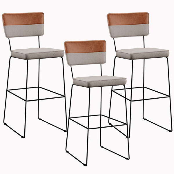 Kit 03 Banquetas Altas Sala De Jantar Fixa Allana L02 Faixa C