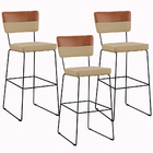 Kit 03 Banquetas Altas Sala Jantar Allana L02 Faixa Couríssim