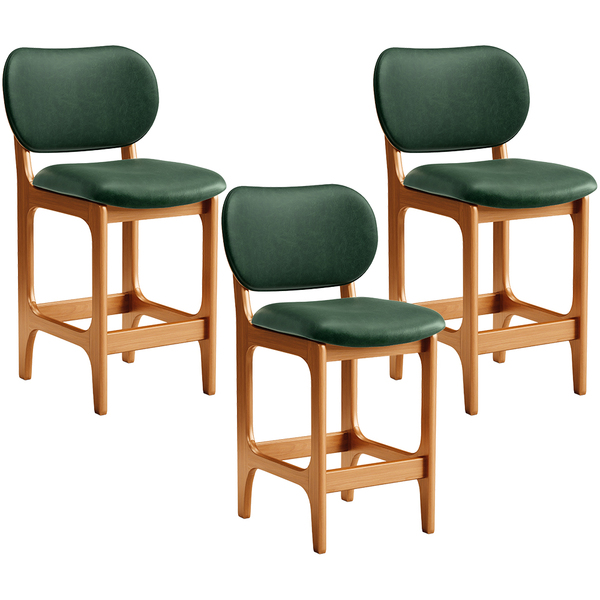 Kit 03 Banquetas Baixa Bar Cozinha E Sala De Jantar Fixa Bett