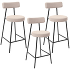 Kit 03 Banquetas Baixa Bar Cozinha Sala De Jantar Estrutura E