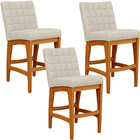 Kit 03 Banquetas Baixa Cozinha Bancada Bar Sala Jantar Fixa M