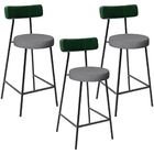 Kit 03 Banquetas Baixa Cozinha E Sala Jantar Bancada Milão L0