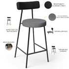 Kit 03 Banquetas Baixa Cozinha Jantar Milão L02 Couríssimo Pr