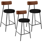 Kit 03 Banquetas Baixa Cozinha Sala De Jantar Milão L02 Courí