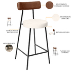 Kit 03 Banquetas Baixa Cozinha Sala De Jantar Milão L02 Courí